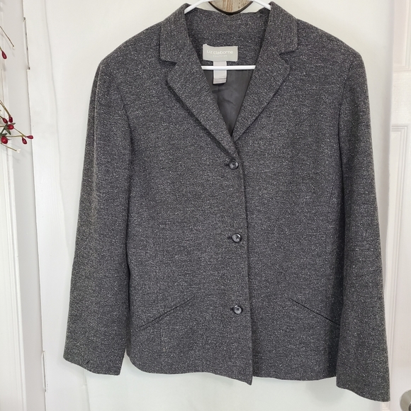 Liz Claiborne Collection Woman's Blazer, Size 16 Color: Grey - Picture 2 of 14
